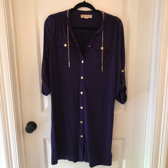 michael kors black shirt dress